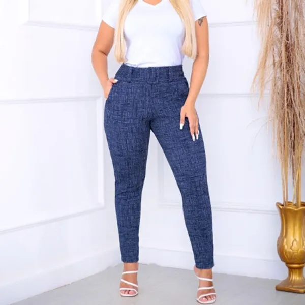 calça feminina leggings Mesclas jackar cinto embutido cintura alta com muito elastano fixo