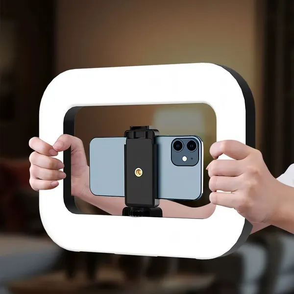 LUMINÁRIA LED CLIPE RING LIGHT ILUMINADOR CELULAR SUPORTE VLOG YM