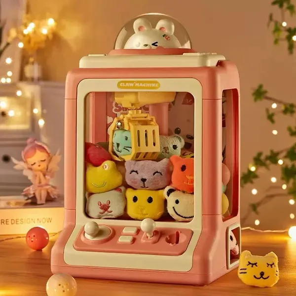 Máquina de Diversão Pega Ursinhos – Maquininha Infantil de Pegar Bichinhos com Garra, Fichas e Brindes