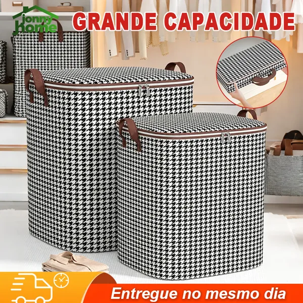 155L/180L/195L Caixa Multifuncional De Armazenamento De Grande Capacidade Para Colchas E Roupas Domésticas