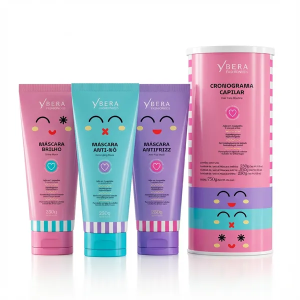 KIT CRONOGRAMA CAPILAR KIDS PARA MENINA - FASHION GOLD