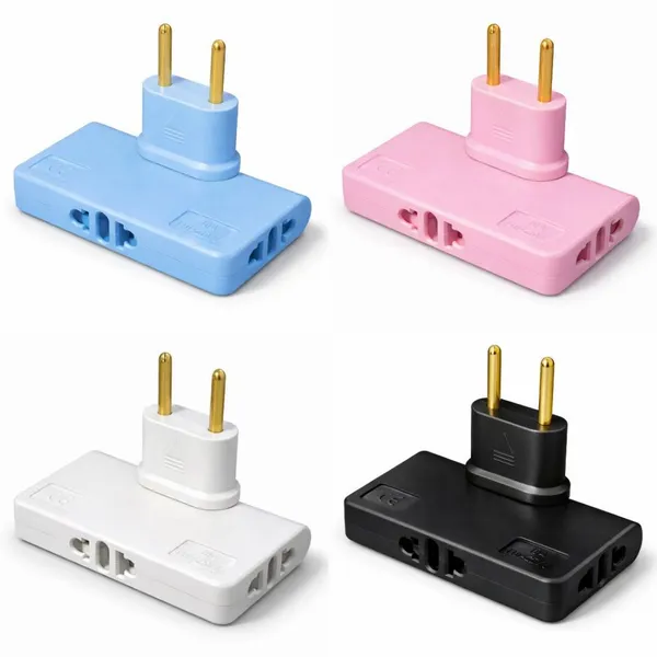 Benjamim Articulado Adaptador 3 em 1 Bivolt 10A Flexível Dobrável Tomada Universal Viagem