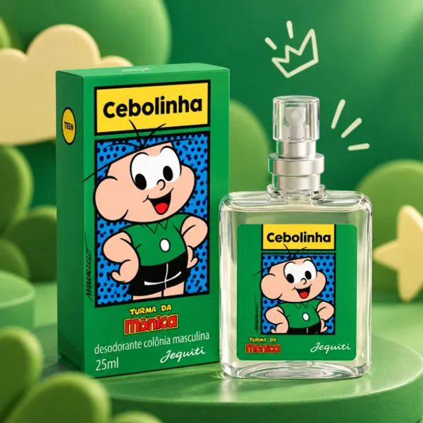 Deo Colônia Infantil Cebolinha 25ml Turma da Mônica Perfume Menino Fougére Refrescante Dia a Dia