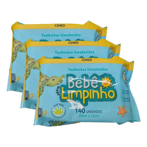 kit 420 Toalhas Umedecidas Bebê Limpinho