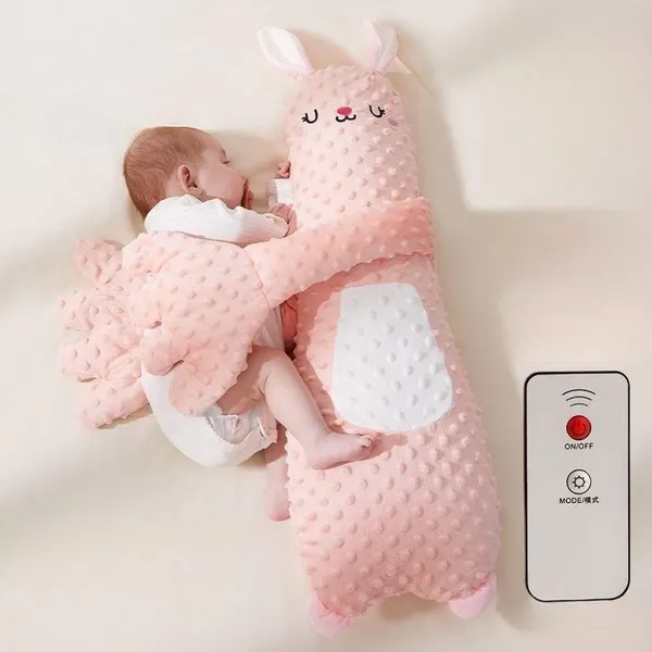 Boneca Calmante para Bebê com Tapinhas Automáticos – Pelúcia para Sono, Conforto Semelhante ao Colo dos Pais