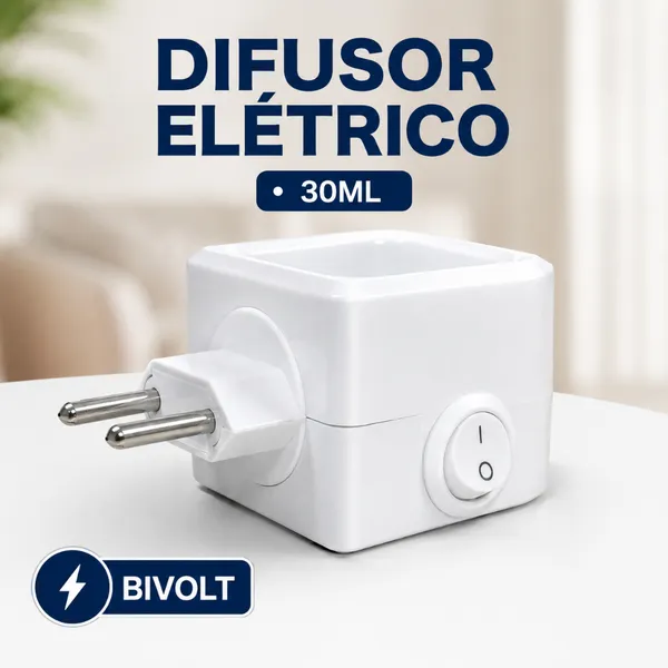 Difusor Aromatizador Elétrico Bivolt de Plástico Capacidade 30ml para Essências Pastilhas e Aromatizantes em Geral