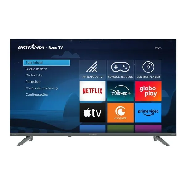 SMART TV 43" BRITÂNIA HDR10 DOLBY ÁUDIO ROKU TV B43KRA
