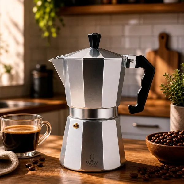 CAFETEIRA ITALIANA PREMIUM 6 XÍCARAS DE ALUMÍNIO