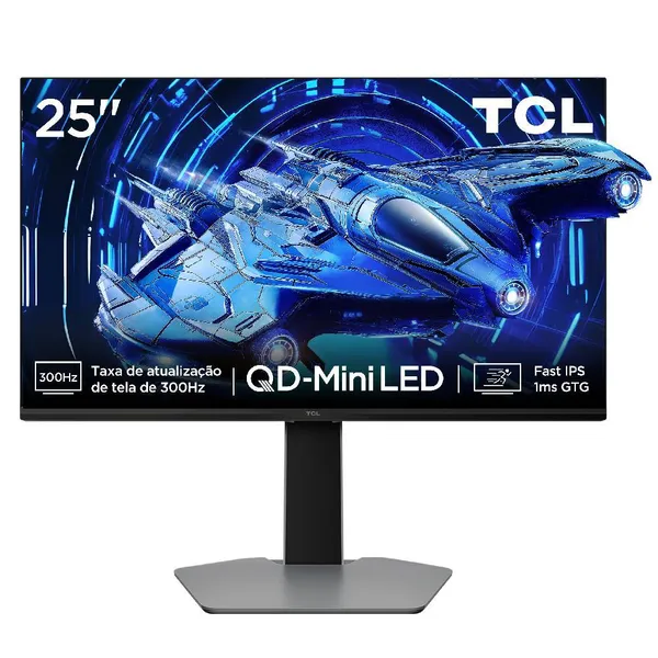 MONITOR GAMER TCL 25 POLEGADAS QD-MINI LED FULL HD G64 300HZ 1MS (GTG) FREESYNC HDR 600 NITS 25G64