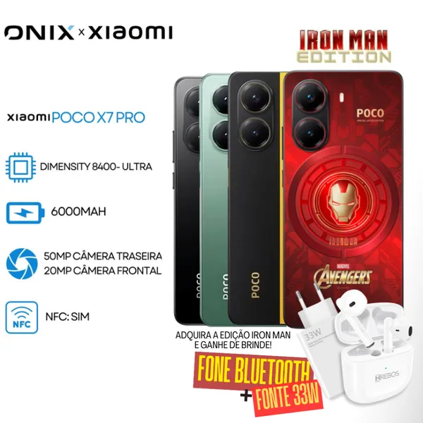 XIAOMI POCO X7 PRO 5G VERSÃO GLOBAL, ARMAZENAMENTO 512GB-256GB + 8GB-12GB RAM, PROCESSADOR DIMENSITY 8400-ULTRA
