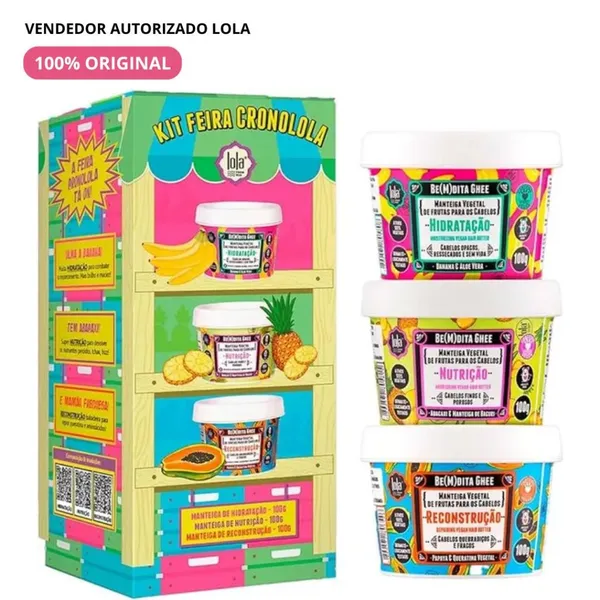 Kit Feira Cronolola Bemdita Ghee 100g Nutrição Hidratação e Reconstrução