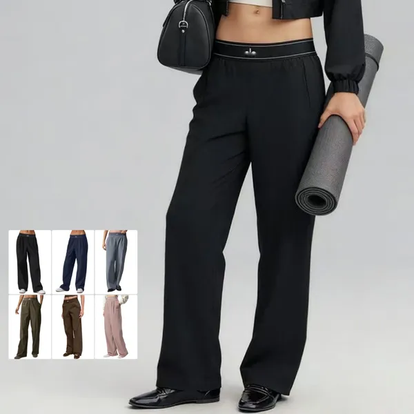 Calças Esportivas Femininas Para Ioga , Respiráveis , Elegantes , Cintura Alta , Casuais , Comprimento Total , Estúdio D