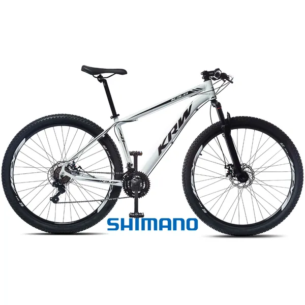 BICICLETA ARO 29 ALUMÍNIO KRW SHIMANO 24 VELOCIDADES, FREIO DISCO HIDRÁULICO, SUSPENSÃO DIANTEIRA S41