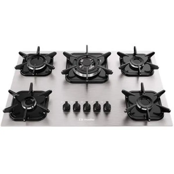 Cooktop Mueller MCG5BK 5 Bocas de Alumínio com Queimador Tripla Chama - 610001479