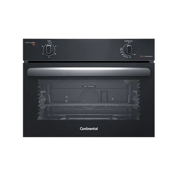 FORNO DE EMBUTIR A GÁS CONTINENTAL 50L COM TOPLIMPAFÁCIL (OC4GM)