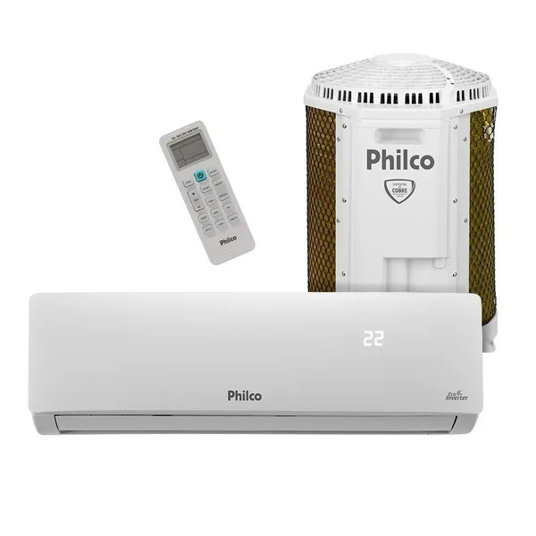 AR CONDICIONADO PHILCO 9000 BTUS PAC9FT - SPLIT, CICLO FRIO, INVERTER, SERPENTINA DE COBRE, BRANCO