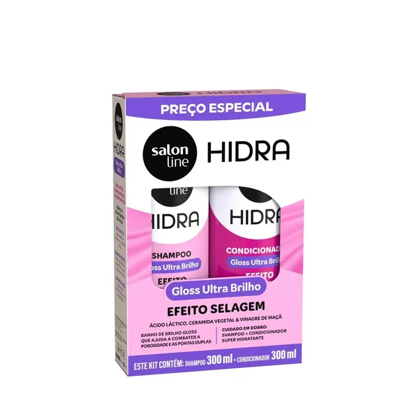 Kit Shampoo + Condicionador Hidra Nutrição e Brilho Salon Line 300ml