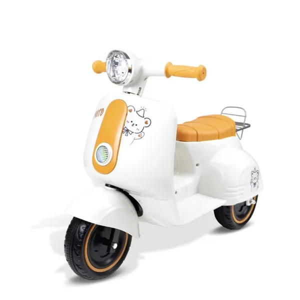 Triciclo Motinha Infantil 6V Avespa Maral Eletrica Luzes e Sons Scooter Suporta Ate 30 KG