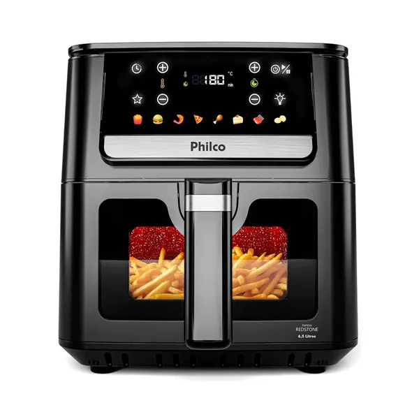 Air Fryer Philco Visor Glass 6,5 Litros Redstone PAF65A 127v