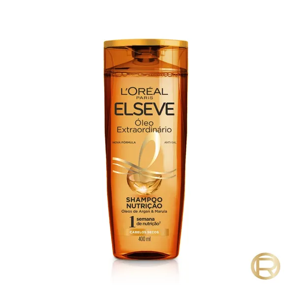 Shampoo para Cabelos Secos, Nutrição com Micro-Óleos, Leveza Infinita sem Pesar, Elseve Óleo Extraordinário 400ml