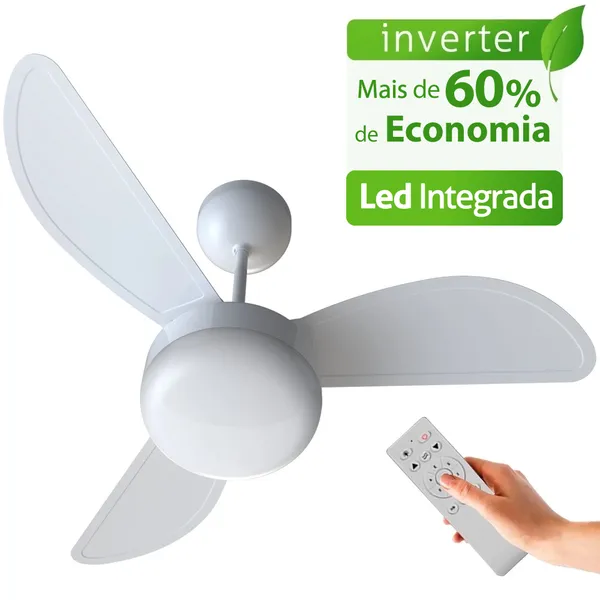 VENTILADOR DE TETO VENTISOL FÊNIX INVERTER CONTROLE REMOTO LED INTEGRADA - BIVOLT
