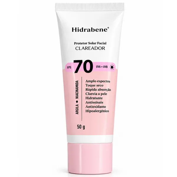 Hidrabene Protetor Solar Clareador Facial 70 FPS