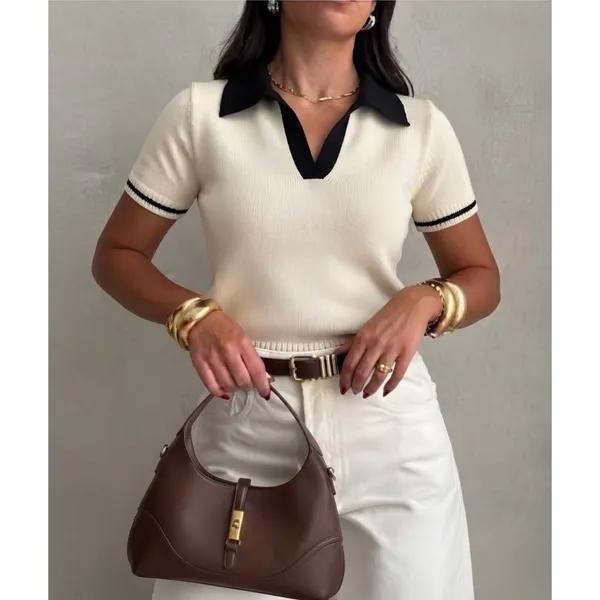 Gola Polo Feminina , Com Manga curta | Ajuste Perfeito | Conforto e Elegância