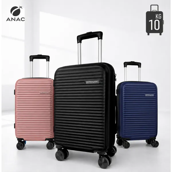 Mala de Viagem 10KG Rodas 360° Removíveis Padrão ANAC