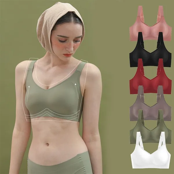 Sutiã Feminino Sem Costura com Suporte Macio, Ajustável e Confortável