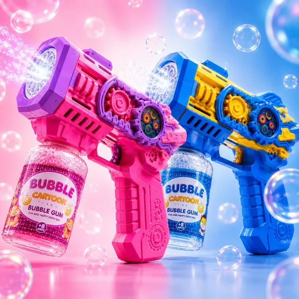 Lança Bolhas Sabão Automático Brinquedo Infantil Menino Menina Festa Aniversário Presente Elétrico