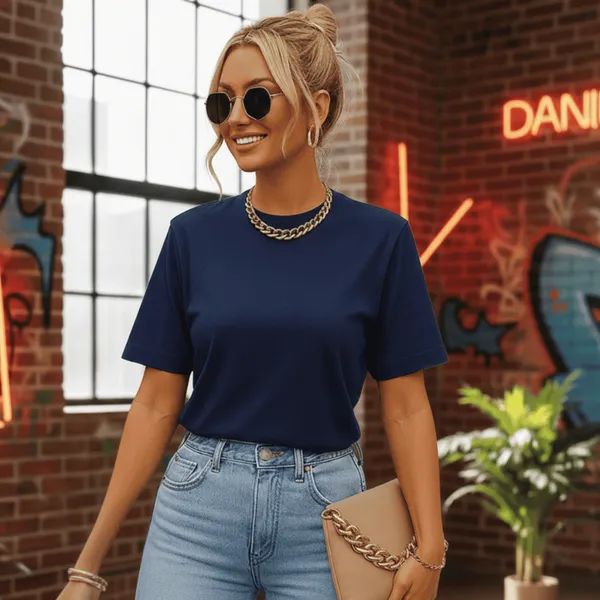 Camiseta Feminina Manga Oversized Gola Alta 100% Algodão Moda Blogueira Várias Cores Mocha Chocolate e Marrom