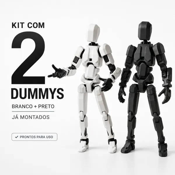 Kit 2 Boneco Articulado Dummy 13 Montado Brinquedo Infantil Figura Criativo Acessórios