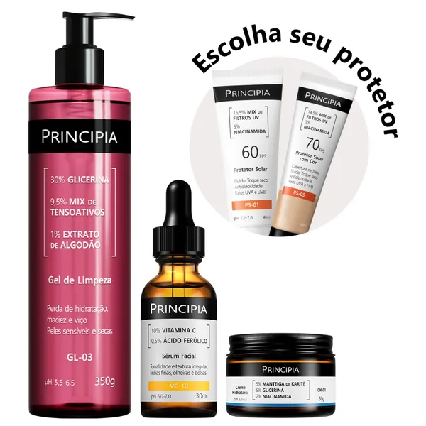 Principia Kit ​Essencial GL-03 + CH + VC + PS-01 FPS 60 ou PS-05 FPS 70