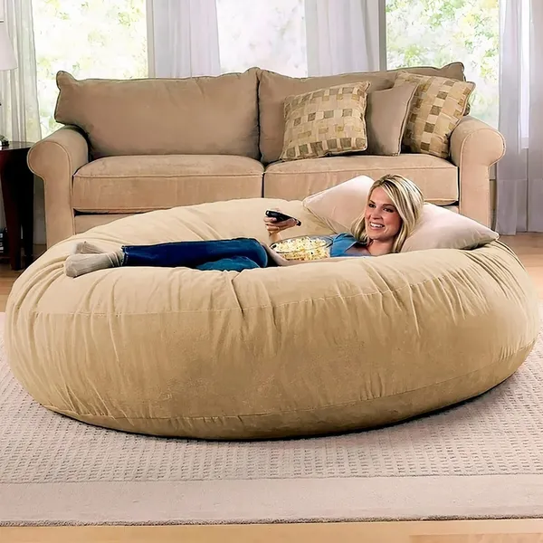Puff Gigante Premium Suede Varias Cores 1.50x30 Diâmetro Sem Enchimento Lançamento
