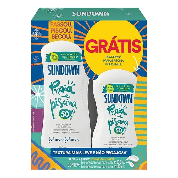 Kit Sundown Fps50 200ml + Sundown  Fps50 120ml