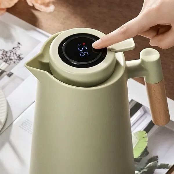 Garrafa Térmica Inox 1L com Display LED para Chá e Café