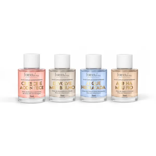 Kit Óleos Capilares Superpoderosos Completo Forever Liss 7 ml