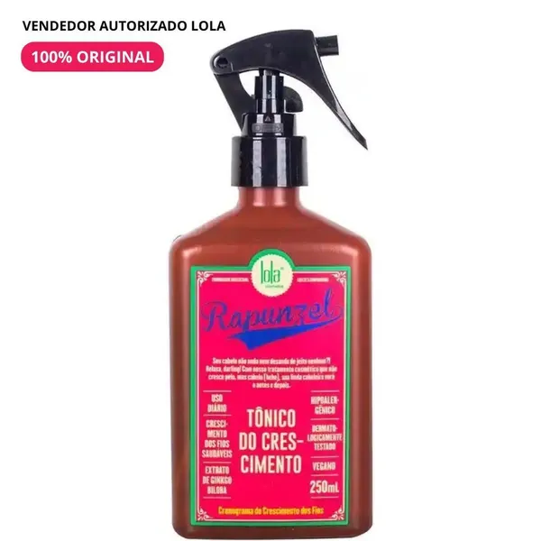 Tônico Rapunzel 250ml Lola Cosmetics - Crescimento e Força dos Fios