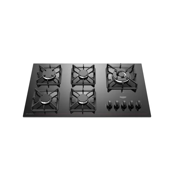 Cooktop 5 ​Bocas Dako Diplomata ​Mesa de Vidro Preto Bivolt
