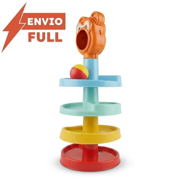 Escorrega Ball 36cm - Torre Brinquedo Com bola Que faz Barulhinho - 4 voltas - Desenvolvimento Infantil | QUEEN SHOP