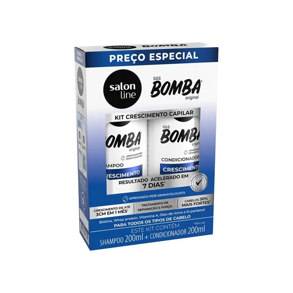 Kit Shampoo + Condicionador SOS Bomba Original Salon Line 200ml