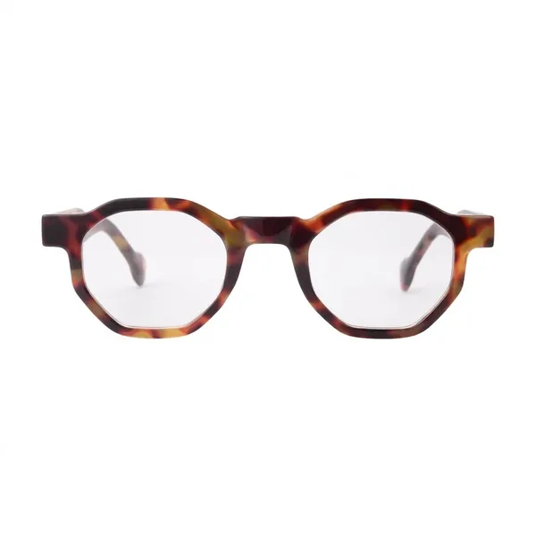 Armação Para Óculos de Grau Hexagonal Tori Tortoise Giorno Armação Premium Retrô Unissex Leve Confortável