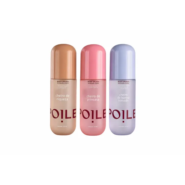 Kit 3 Body Splashes: Riqueza, Banho & Princesa! Sinta a magia!