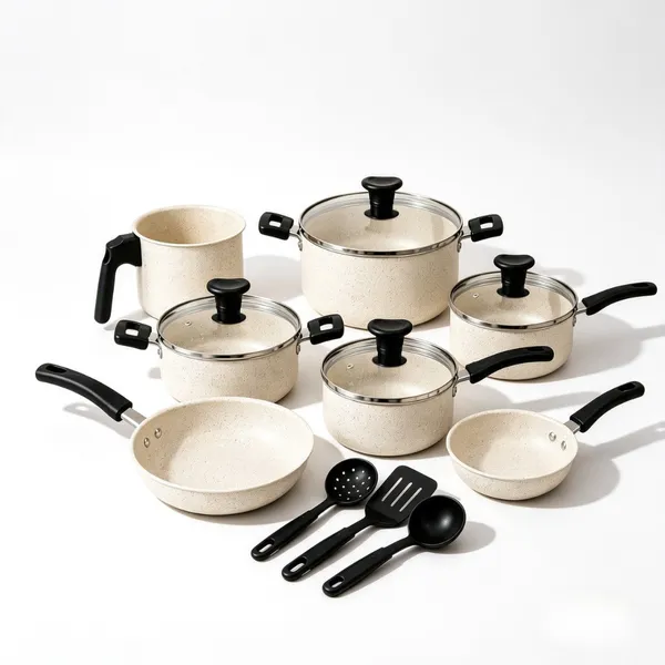 Jogo Kit De Panelas Caçarolas Antiaderente 10 Peças Teflon Premium