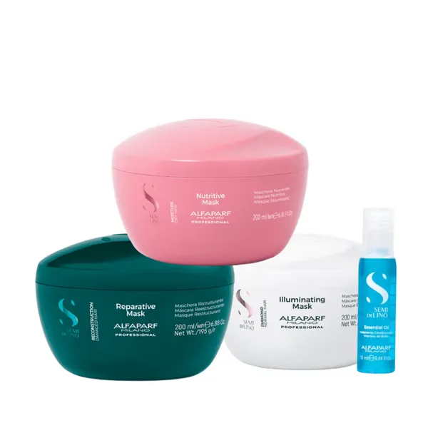 Kit Cronograma Capilar Home Semi Di Lino - Alfaparf