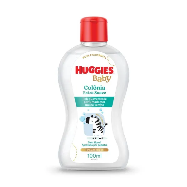 Colônia Huggies para Bebê Extra Suave Hipoalergênica 100 ml