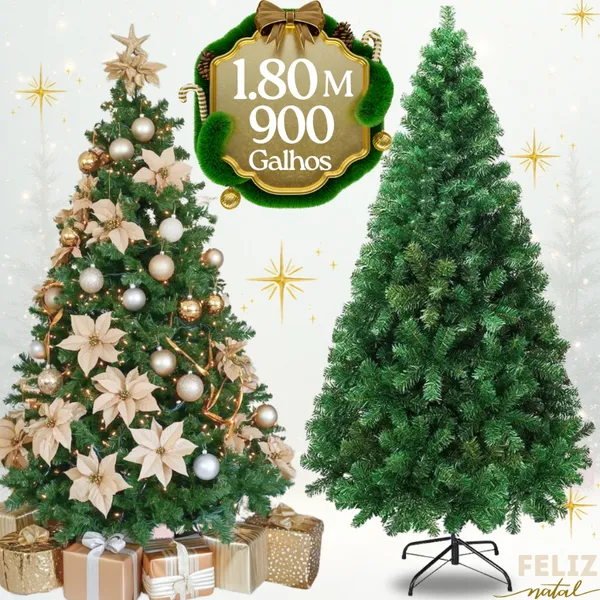 Árvore de Natal Premium Super Cheia Grande Luxo Decoração de Natal