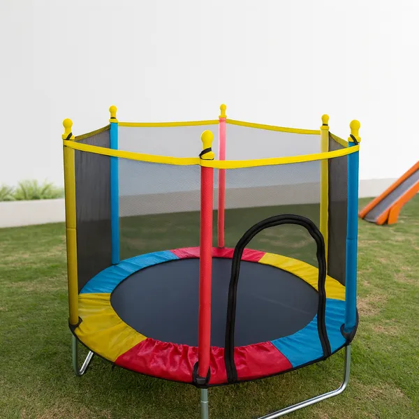 Pula Pula Cama Elástica Infantil Trampolim Playground Desmontável Eloria 1,20 altura X 1,40 largura x 1,40 diâmetro
