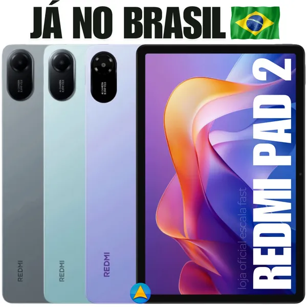 Novo Tablet Xiaomi Redmi Pad 2 256/8GB 128/6GB 128/4GB de Ram Com Envio Imediato