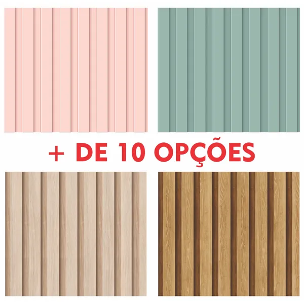 Papel de Parede Ripado Madeira 3d Várias Cores